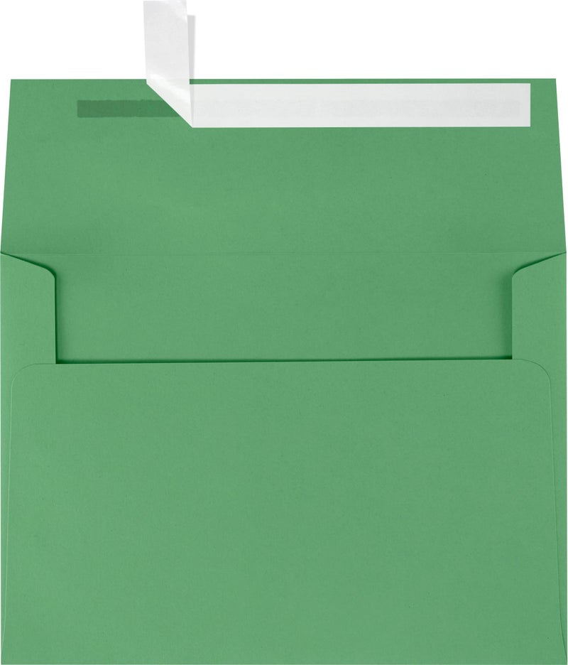 LUXPaper A7 Invitation Envelopes | Peel & Press | 5 1/4" x 7 1/4" | Holiday Green | 80lb. Text | 50 Qty - Image 1